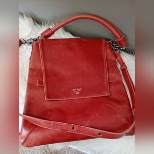 Matt & Nat Deep Cherry Red Shoulder Vegan Bag